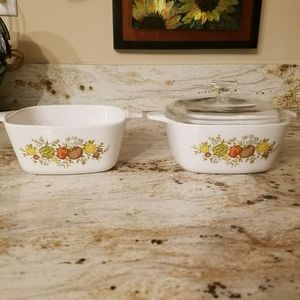 Corningware 2pc vintage set